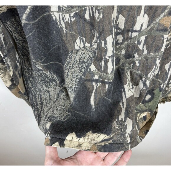 Vintage 90s Mossy Oak Single Stitch Camo Long Sleeve T-Shirt / Size XL - Picture 7 of 7